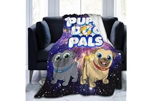 YZLONG Puppy Dog Lovely Pals 3D Printing Blanket Flannel Super Soft Hypoallergenic Plush Bed Couch Living Room and Warm Plush Air-Conditioning Quilt (50X40, Purple)