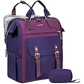 LOVEVOOK Laptop Backpack, Travel Bag with 17.3 inch Laptop Compartment, Water Resistant Teacher Nurse Doctor Work Bag, Anti-theft Daypack, Purple Blue