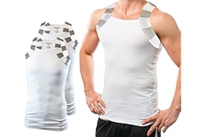 Different Touch 2 Pack Men Square Cut Two Tone Trim Tank Top