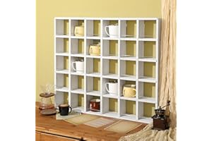 Kigley Oversize Coffee Mug Display Rack Wooden Shelves Rustic Shot Glass Display Case Travel Mug Shelf Wall Mounted Rack Hold