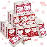 YooNotee 50 Pack Coworker Inspirational Valentine Pocket Tissues Gift Bulk, Travel Size Individual Facial Tissue Pack Mini Square Heart Pattern Gift for Women Man Valentine Party Wedding Party Favor