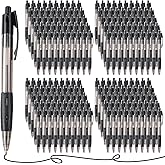 Nuanchu 200 Pcs Retractable Ballpoint Pen Medium Point 1.0mm Black Gel Pens Long Lasting Writing Pens for Office University College School Everyday Use