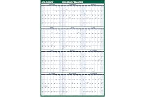 AT-A-GLANCE 2026 Erasable Calendar, Dry Erase Wall Planner, 32" x 48", Extra Large, Vertical, Reversible (PM3102826)