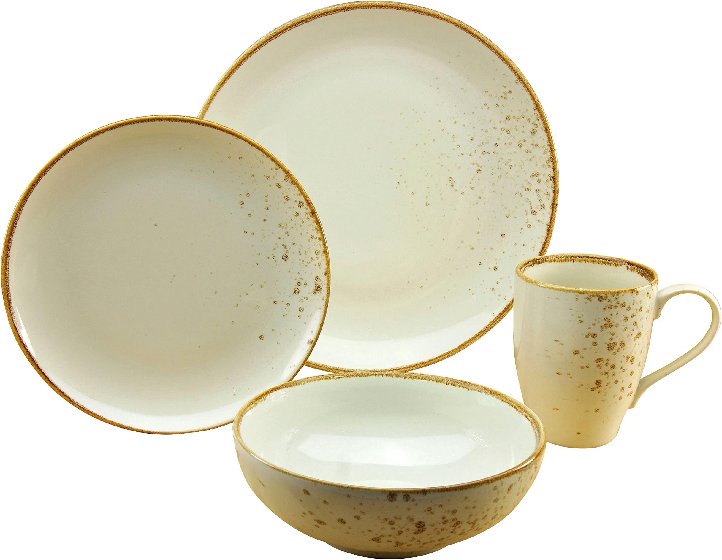 Creatable 19988, Nature Collection Skandinavien, Single Set 4 Pieces Creme, Stone, Multi-Colour, 30 x 16 x 32 cm