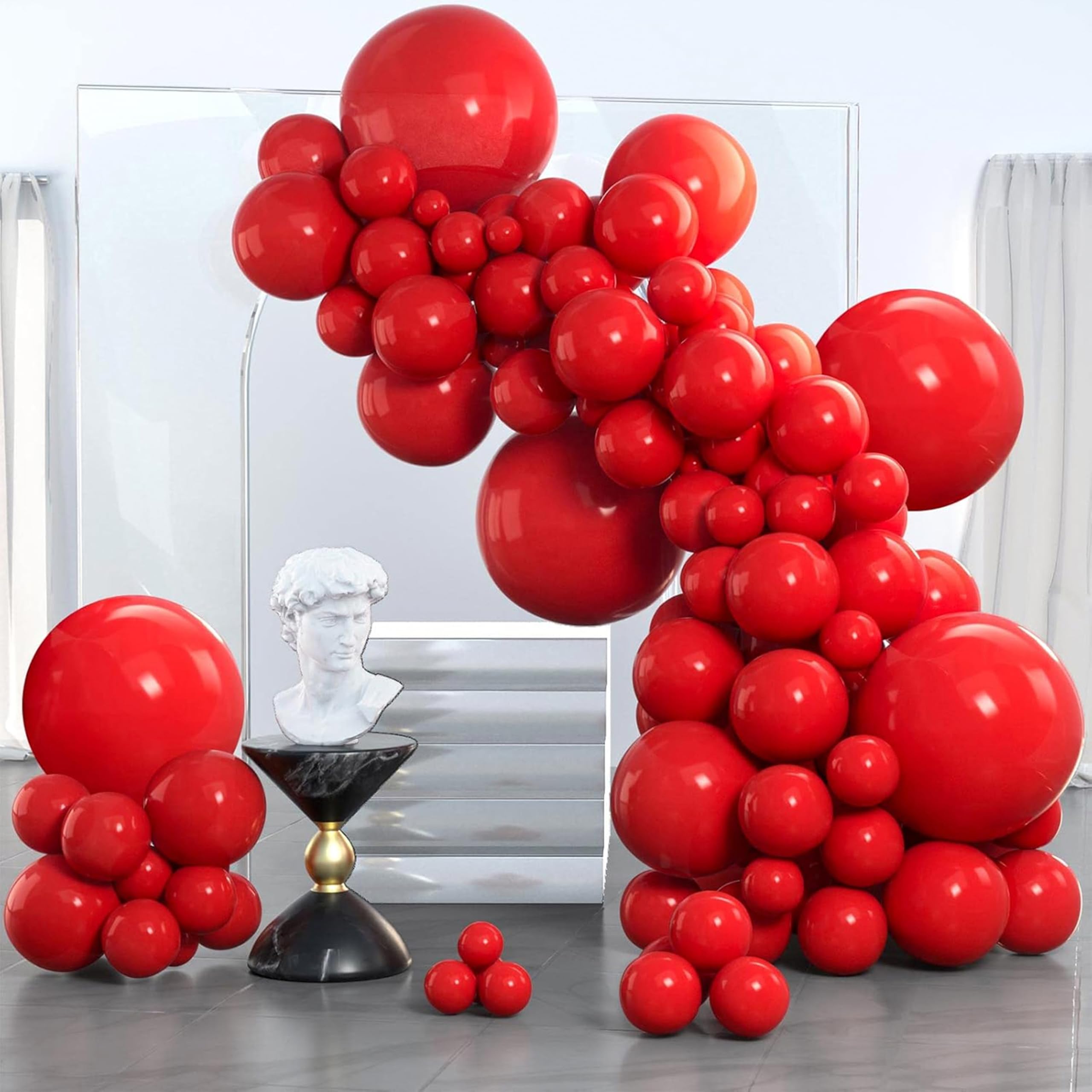 PartyWoo Red Balloons 140pcs Different Sizes of 18 12 10 5 Inch