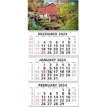 Amazon.com: Calendar Company 2024 3 Month At a Glance with Scenic Grist  Mill (FREE RED DATE SLIDE!) Made in the USA! (3MO_GristMill)