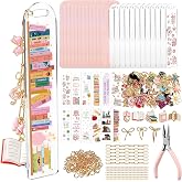 Tudomro 274 Pcs Acrylic Bookmark Blanks Kit 12 Set Acrylic Bookmark Blanks | Pink Bow UV Dtf Stickers, Assorted Charms, Chains, Gift Bags and Tool, DIY Crafts Gifts for Book Lover Book Club Readers