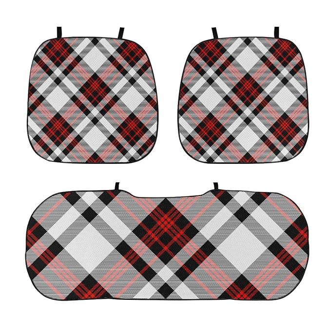 Chair Cushions for Car Seat Seamless Tartan Plaid Stripes