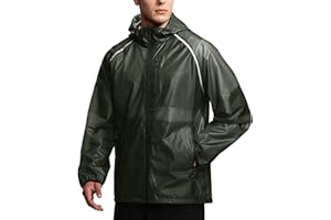 SWISSWELL Mens Cycling Rain Jacket Waterproof Lightweight Windbreaker Jackets for Men Raincoat with Hood