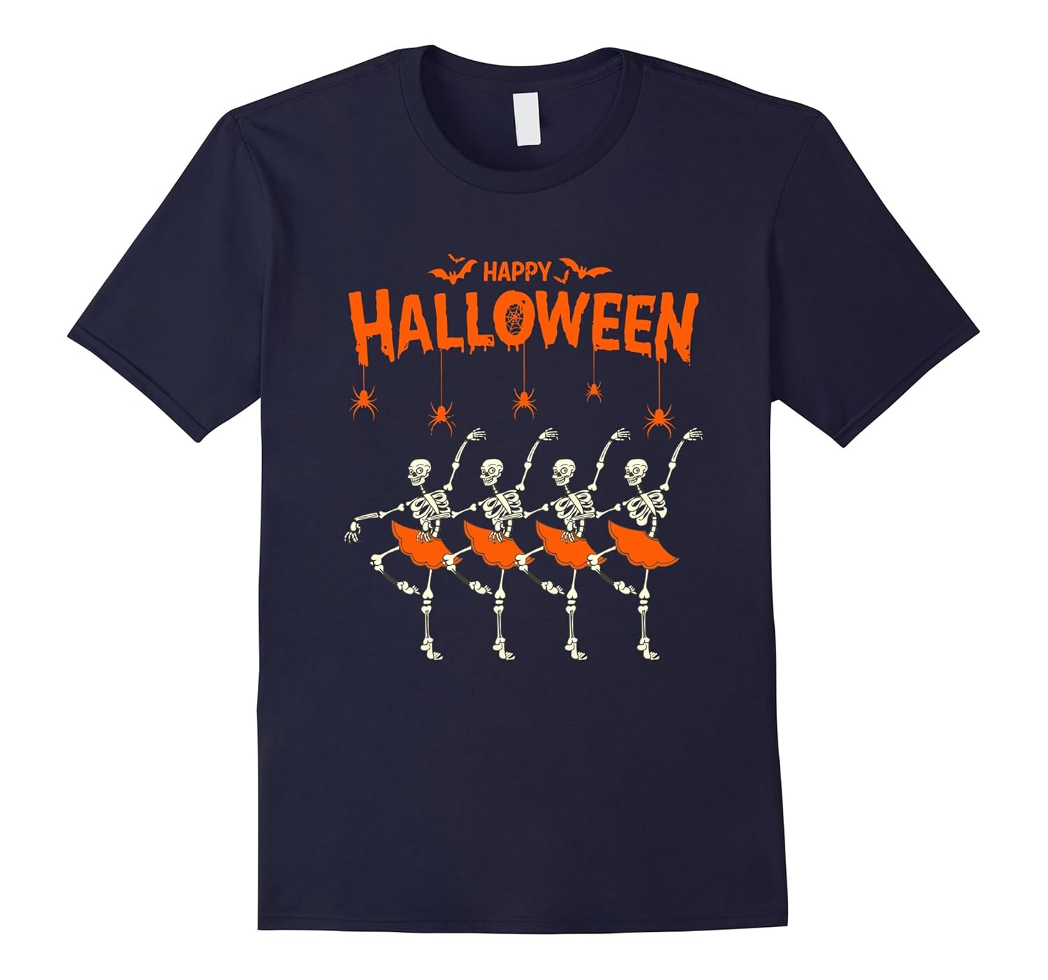 Happy Halloween Skeletons Dance Ballet T Shirt-ANZ