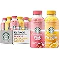 Starbucks Pink & Paradise Drink, 2 Flavor Variety Pack, Coconut Milk, 14oz Bottles (12 Pack)