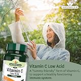 Natures Aid Low Acid Vitamin C 1000mg – 30 Tablets – Vegan Immune Support view 2