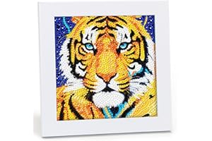 Libfx Diamond Art Kits for Kids with Frame Diamond Art for Girls Boys Beginners Arts and Crafts Ages 8-12 Birthday Gifts (Tiger)