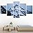 SIGNWIN 5 Panel Canvas Wall Art Snowy Tops for Home Decorations Ready to Hang - 60"x32"x5 Panels