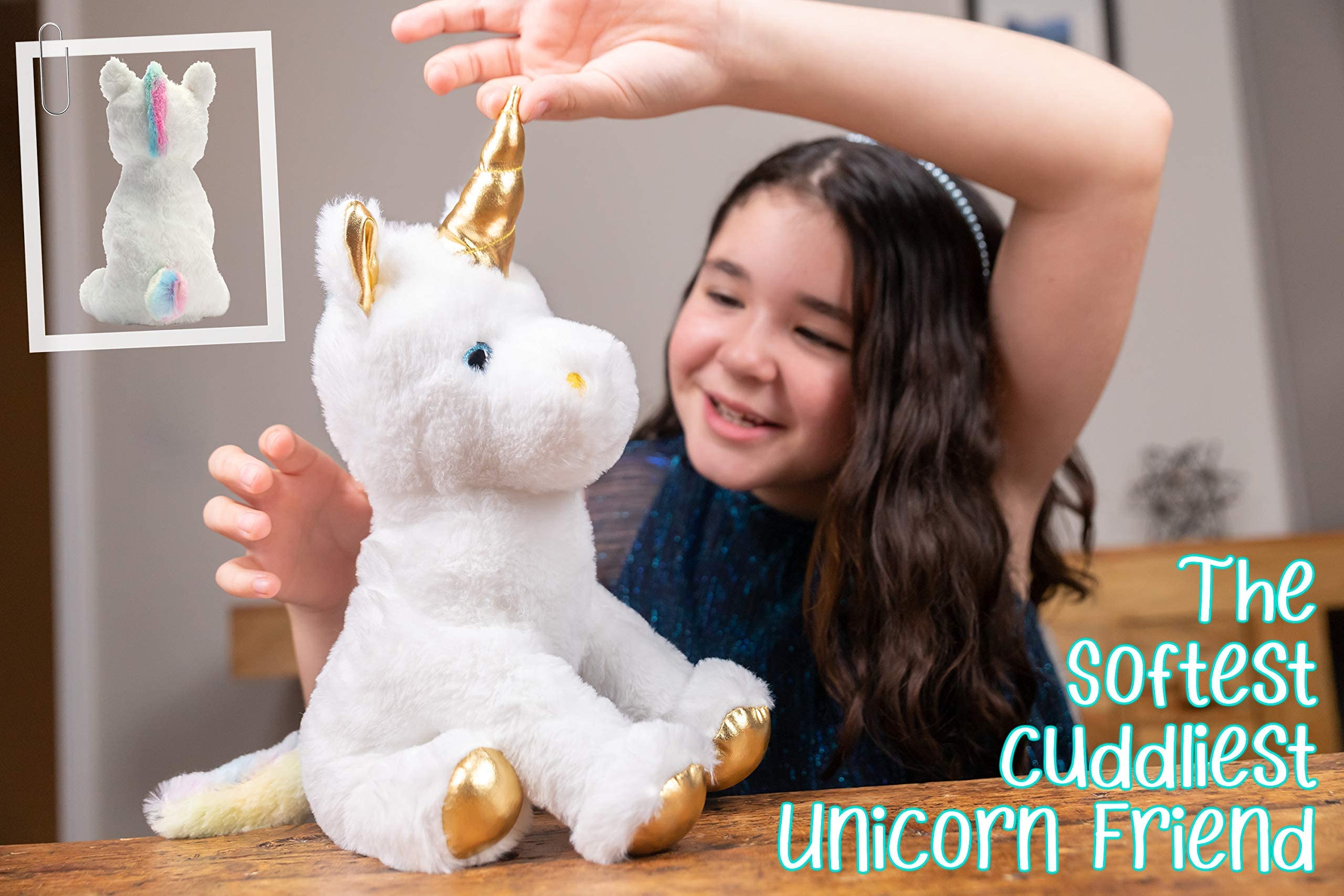 The Memory Building Company Kids Toys - Large Unicorn Surprise Box for Girls and Boys w/Unicorn Plush, Coloring Book and Markers, Jewelry and Horn Headband - Awesome Gift for Girls Age 6 & Up