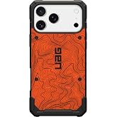 EGO TACTICAL UAG Urban Armor Gear Pathfinder case Compatible with MagSafe iPhone 17 Pro Max &amp; 18 Pro Max 6.9" Screen Limited Edition Print: Blaze Orange Topography