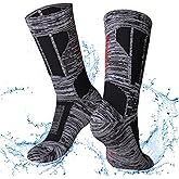 Jspupifip Unisex Waterproof Socks Water Resistant Socks Waterproof Breathable Hiking Wading Skiing Fishing Sock for Men Women