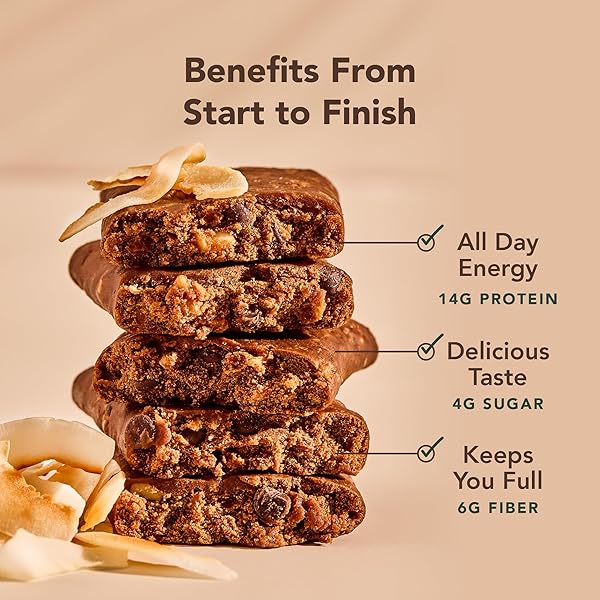 ALOHA ORGANIC PLANT BASED PROTEIN BARS – CHOCOLATE COCONUT ALMOND, VEGAN, LOW SUGAR, GLUTEN-FREE, LOW CARB, NON-GMO, NO STEVIA, NO ERYTHRITOL – 12 COUNT (PACK OF 1)