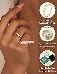 ZNBOH 14k Gold Filled Rings for Women Non Tarnish
