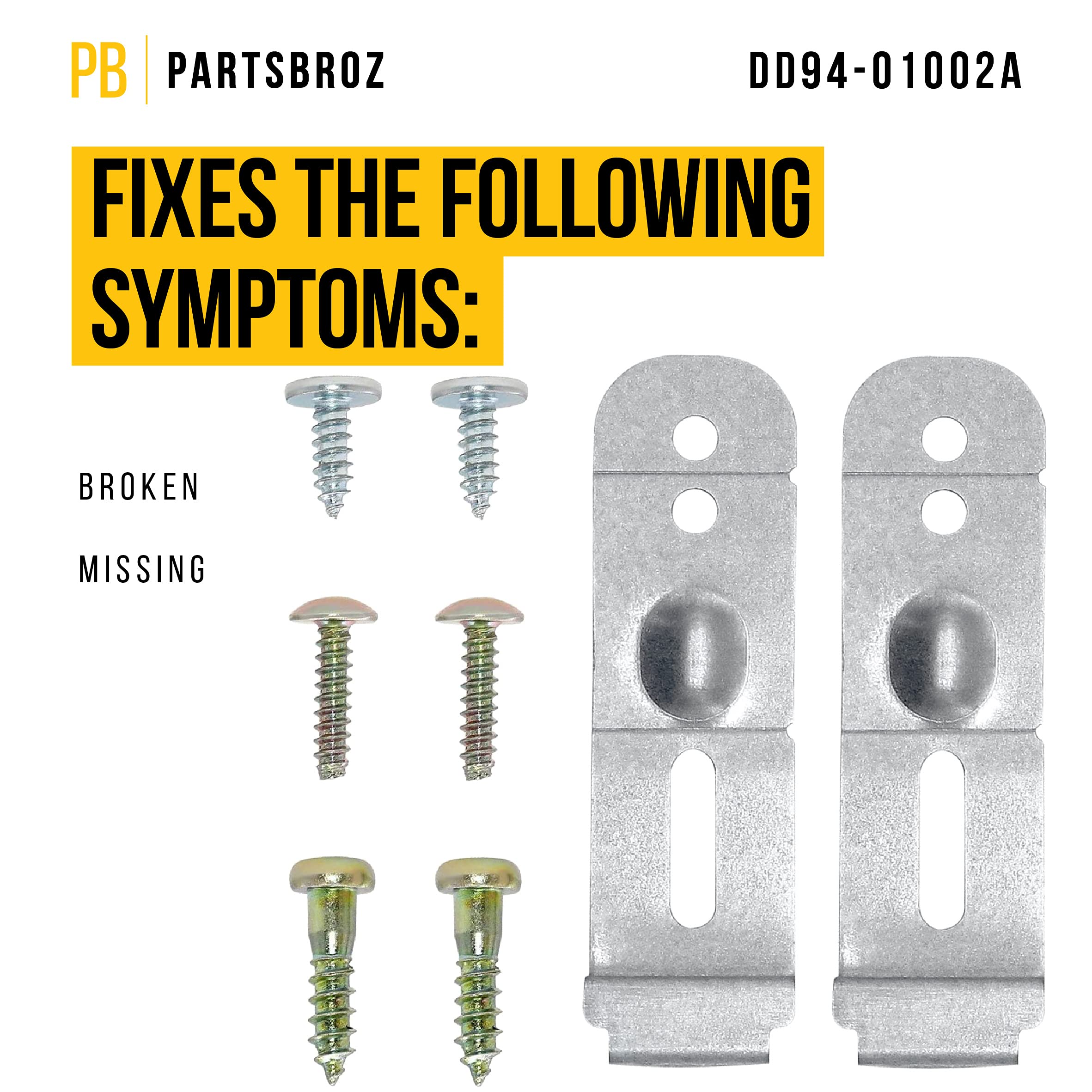 PartsBroz DD94-01002A Dishwasher Assembly-Install Kit Mounting Brackets - Compatible With Samsung - Replaces PS4222710 AP4450818 2077601 DW80R5060UG DW80R5060US