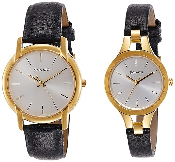Sonata Pairs Analog Silver Dial Couple Watch - 79548151YL01