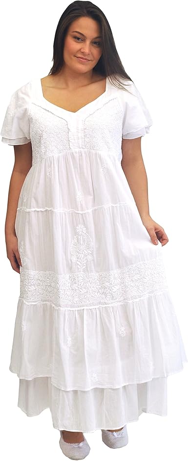 amazon white dress plus size