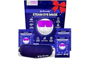 LURE ESSENTIALS Self Heating Warm Compress for Dry Eyes, Steam Eye Mask I Heated Fast Relief for Stye, Puffy Sensitive Eyes - Long Lasting Moist Heat for Sleep, 15 Pack