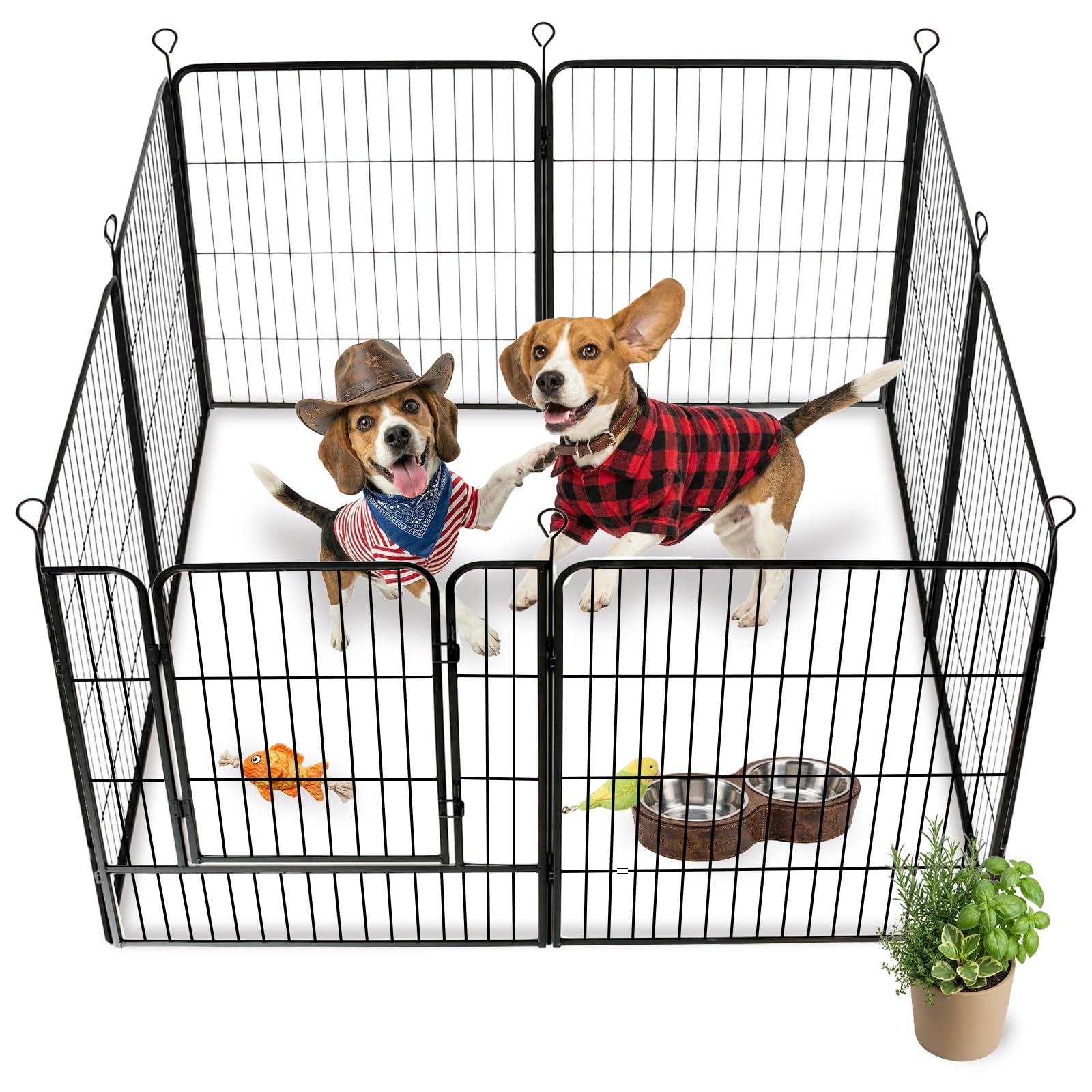 Photo 1 of Dog Playpen,32 in(H) 14 Panels 2 Gate Pet Fence
