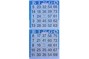 American Games INC 3000 Paper Bingo Cards-2 Cards per sheet-1500 Sheets [Choose Color Below]
