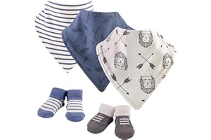 Yoga Sprout Unisex Baby Cotton Bandana Bibs and SocksBandana