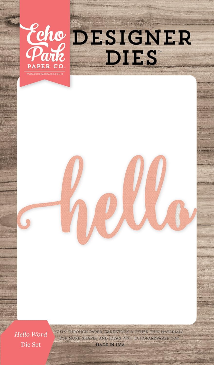 Echo Park Paper Company Hello Word Die Set Card Making Kits Paper Paper Crafts Guardebem Com