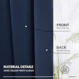 Deconovo Blackout Curtains 52x54 Navy Blue 2 Panels Thermal Insulated Pencil view 7