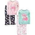 Simple Joys by Carter's Girls' 4-Piece Pajama Set (Cotton Top & Fleece Bottom)