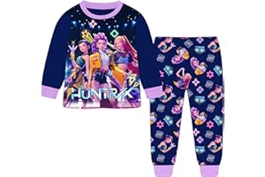 Trodier Girls Cotton Pajamas Set Demon Hunter Pjs Set Rumi Mira Zoe Cartoon Long Sleeve Pyjamas Kids Sleepwear