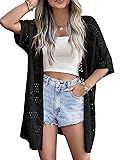 Zeagoo Summer Crochet Short Sleeve Cardigan for