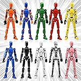 GAOFBA 【Assembly Required】【Shoulder Armor Upgrade】 10pcs Lucky 13 Action Figures, Dummy Titan 13 Action Figures, Multi-Jointed Movable,with 3 Hand-Shapes, 4 Weapons (10PCS)
