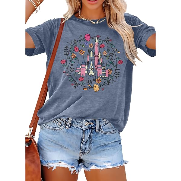 Zylkor Women's Dandelion Graphic Tee - Cute Vintage Flower T-Shirt, Soft Casual Summer Top