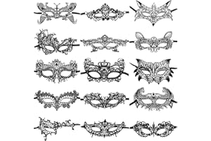 CNYMANY Women's Sexy Flexible Lace Masks Eye-mask for Ball Party Venetian Masquerade Costume