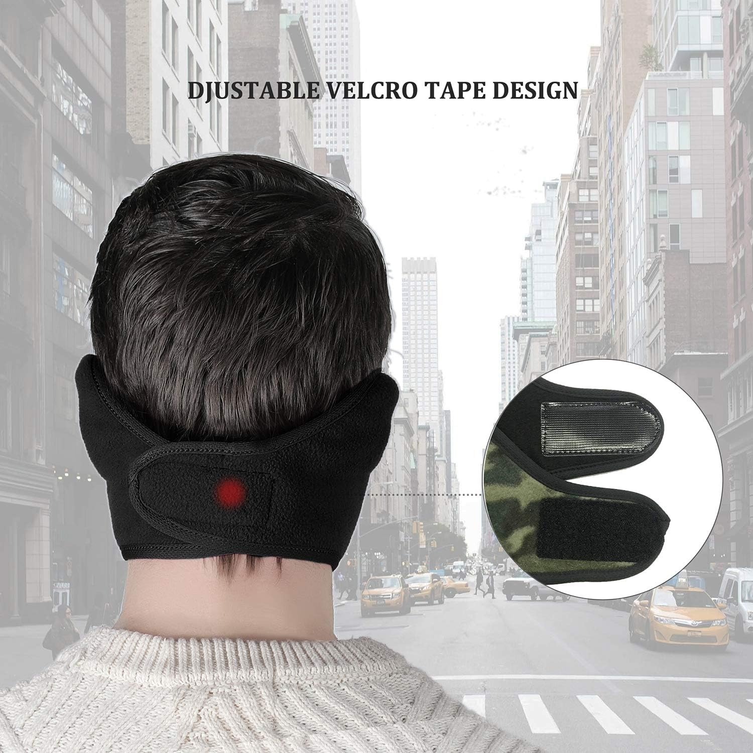 Your Choice Earflap Half Face Cover Cycling Outdoor Activity Black 2 Pack: Automotive
