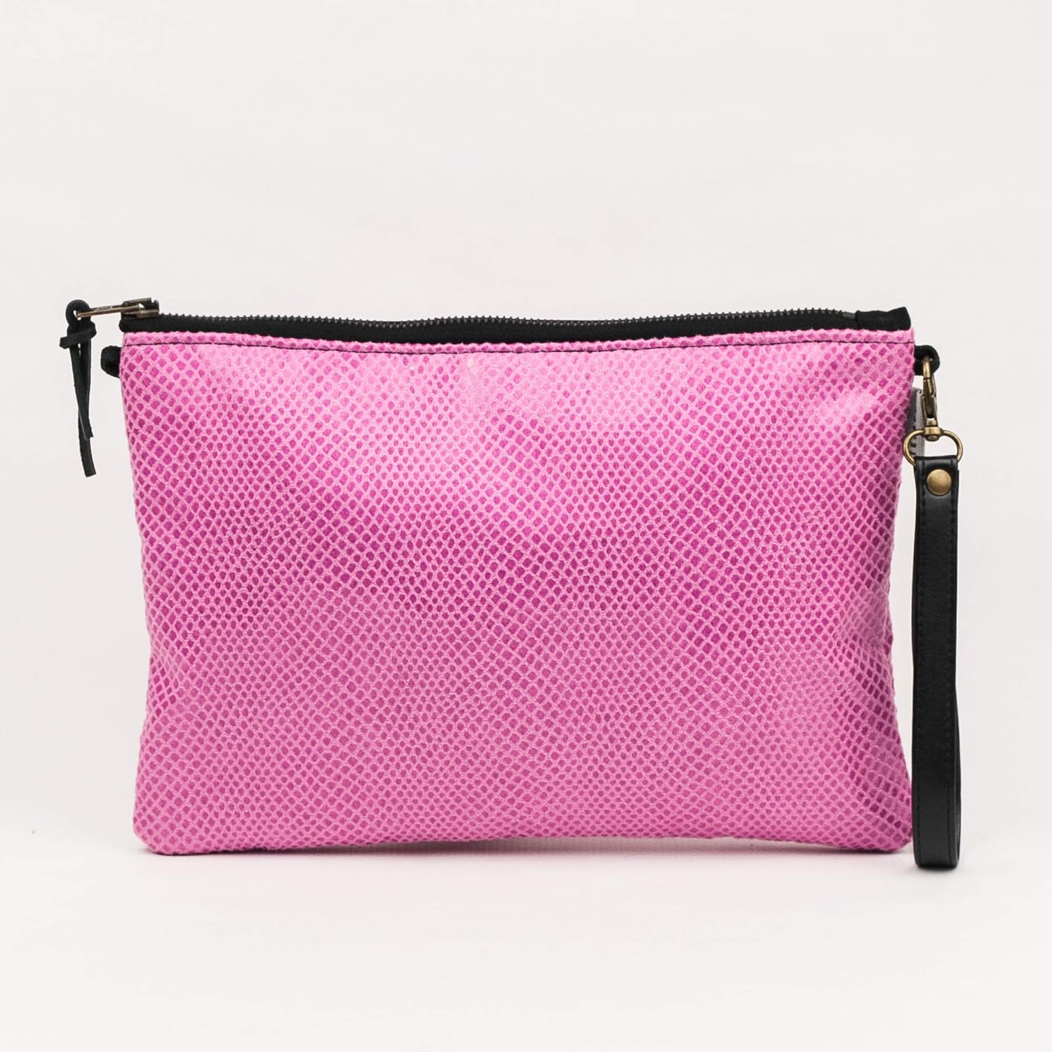 pink patent clutch bag