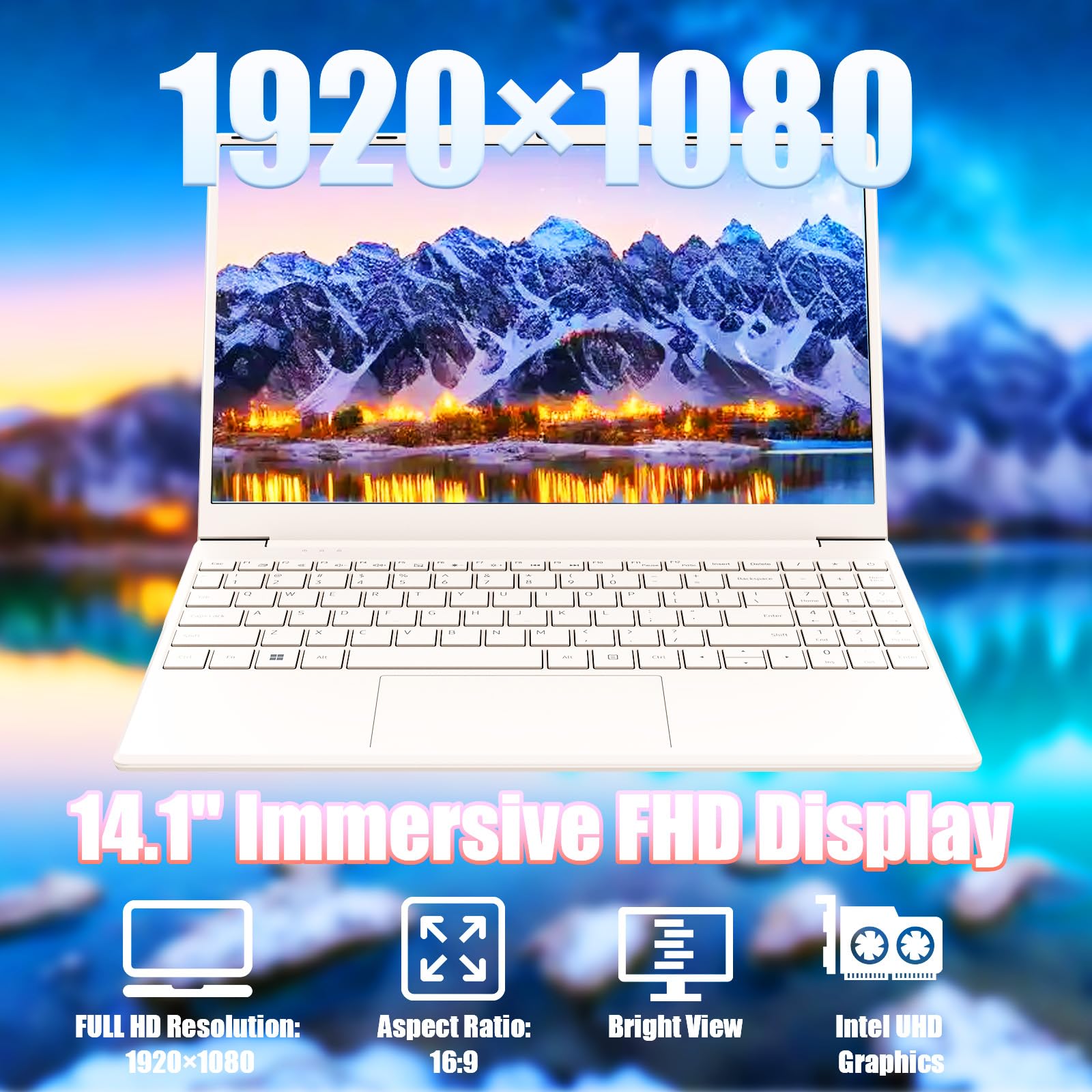 Molegar 2025 New Portable Laptop,Student and Business,14