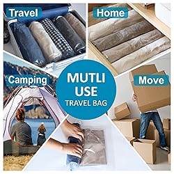 24 Travel Compression Bags, Roll Up Travel Space