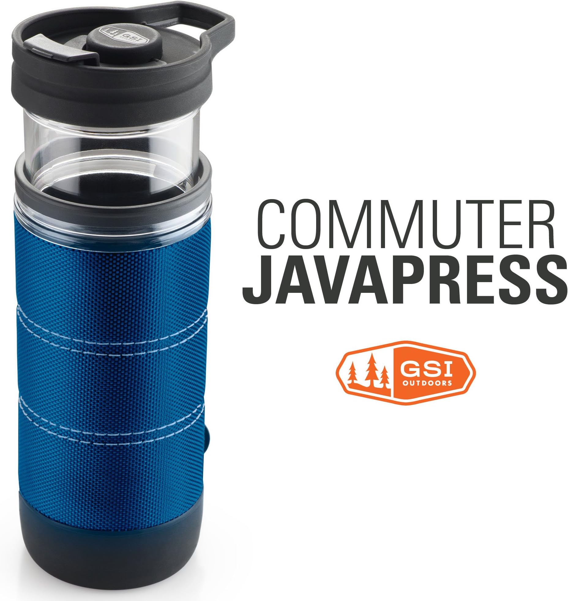 GSI Outdoors Commuter JavaPress, French Press Coffee Mug, Superior