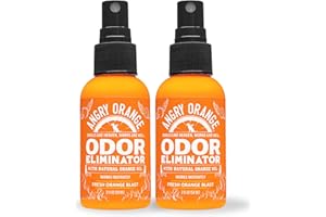 ANGRY ORANGE Pet Odor Eliminator Travel and Trial Size for Dog Urine - Citrus - 2 oz - Portable 2 Pack