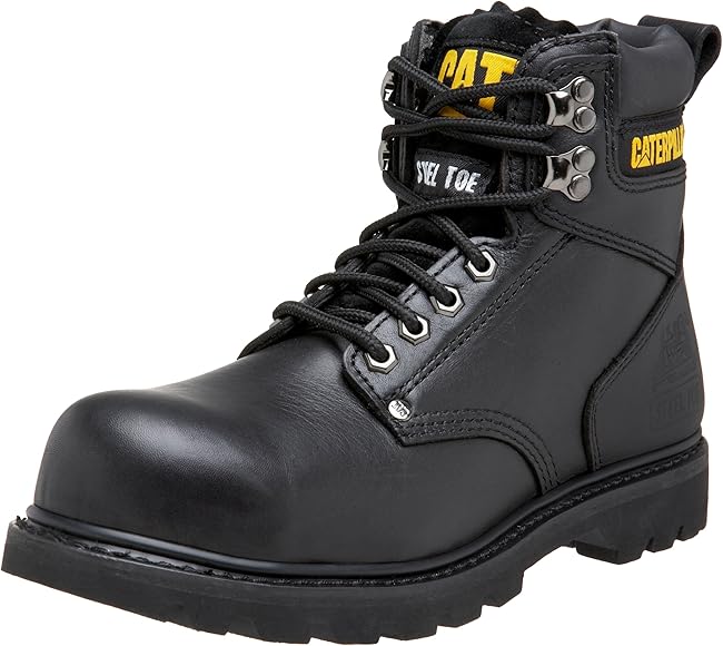 black steel toe boots