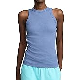 Champion Womens Ribbed Tank Top, High Neck, C Logo