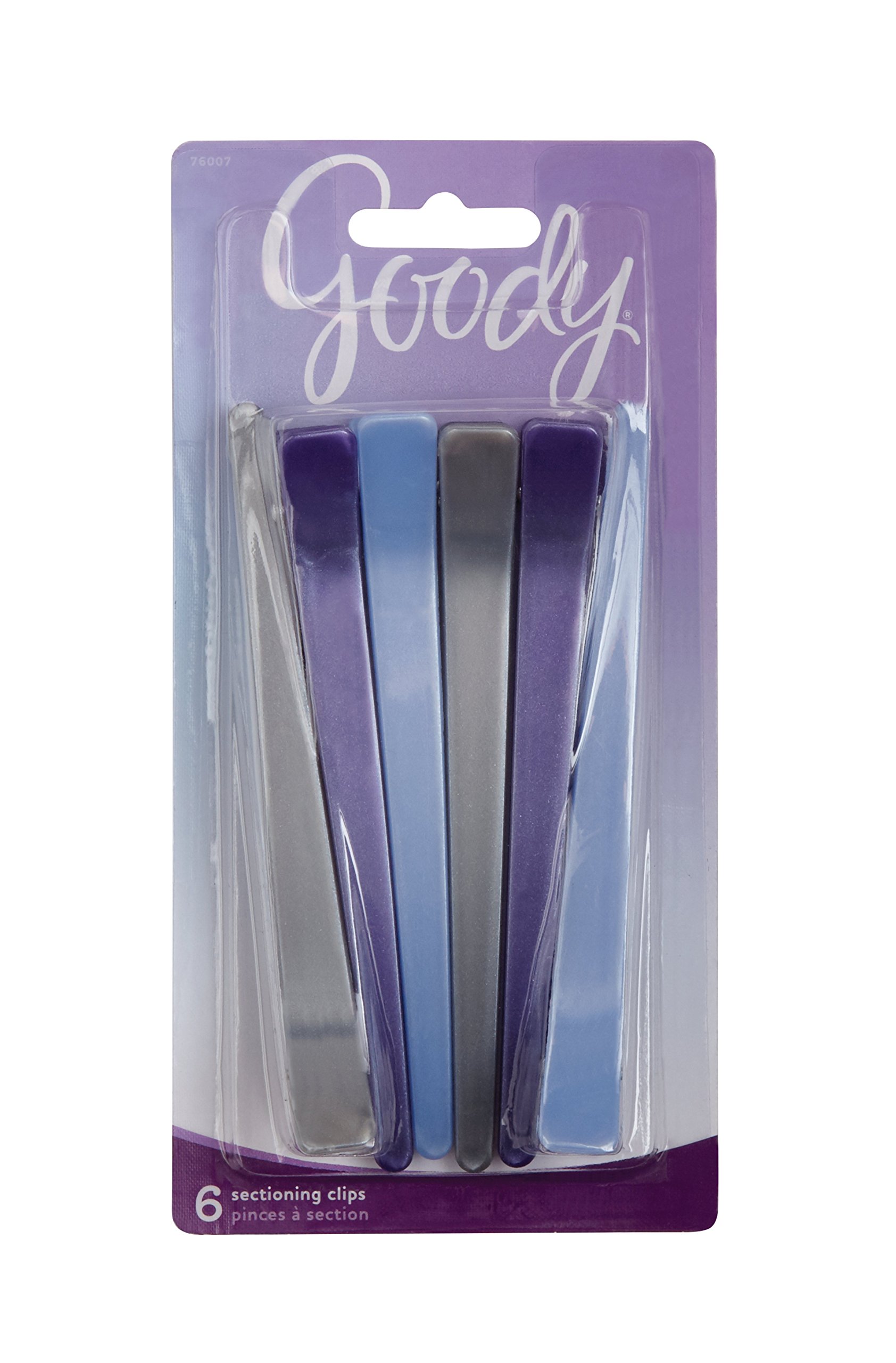 Goody Styling Essentials Sectioning Hair Clip, 6 Count (Pack of 2) Colors May Vary