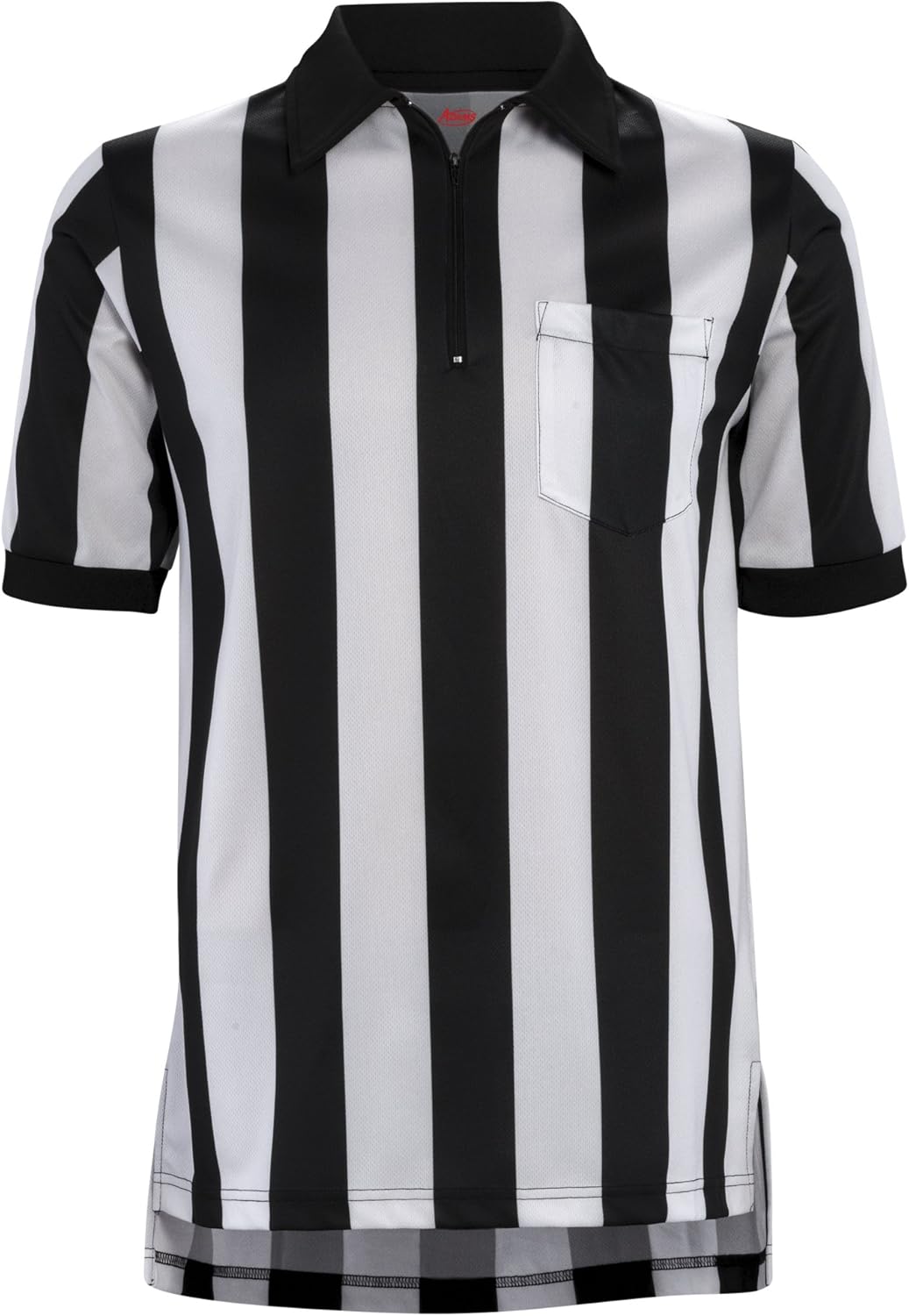 Adams Football Officials Referee Short Sleeve Shirt 2-1/4 Stripe, Black/White, Small: Sports & Outdoors