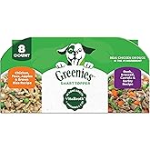 Greenies Smart Topper High Protein Wet Mix-in for Dogs, Chicken, Peas, Apples, and Brown Rice Recipe & Duck, Broccoli, Carrots and Barley Recipe Variety Pack with Whole Grains, 8 Trays of 2 oz.