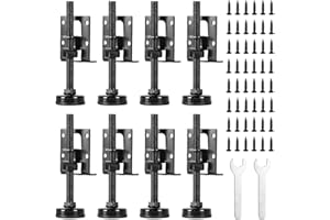 Ohiyoo 8 Pack Heavy Duty Leveling Feet Furniture Levelers Adjustable Furniture Feet Furniture Leveler Leg Adjustable Load Levelers for Workbench Table Cabinet Wardrobe Furniture Foot (8 Pack)